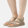 Gabor Comfort Sandalen Met Plateauzool - Schilf