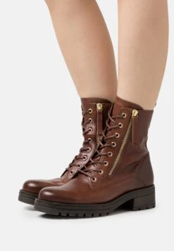 Gabor Comfort Enkellaarsjes Met Plateauzool - Sattel/Gold