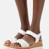 Gabor Comfort Sandalen Met Plateauzool - Bianco/Light Mint/Crem