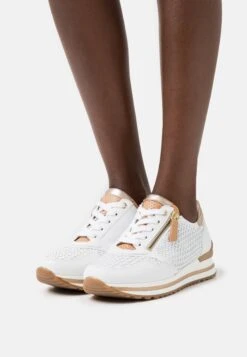 Gabor Comfort Sneakers Laag - Weiß/Champagne/Natur
