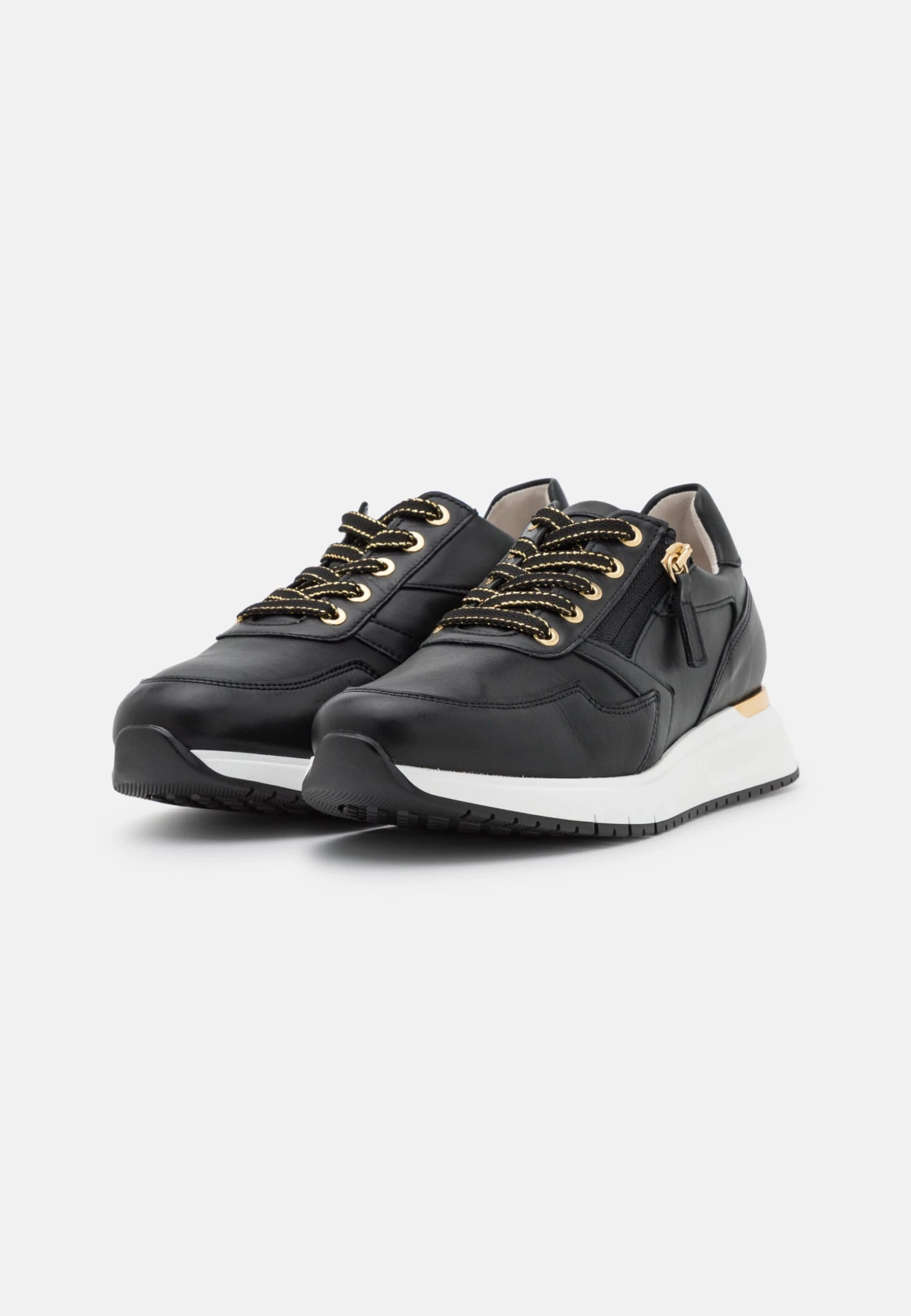 Gabor Comfort Sneakers Laag - Schwarz/Gold 3 Gabor Comfort Sneakers Laag - Schwarz/Gold - Afbeelding 3