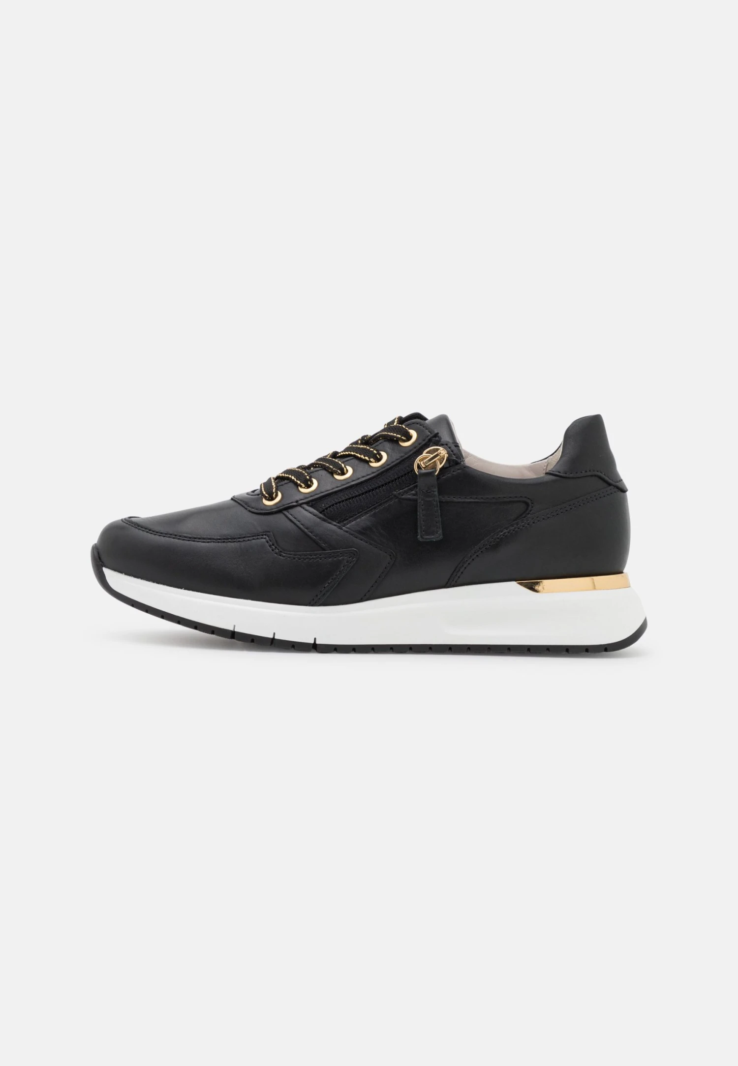 Gabor Comfort Sneakers Laag - Schwarz/Gold 2 Gabor Comfort Sneakers Laag - Schwarz/Gold - Afbeelding 2