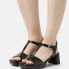 Gabor Comfort Sandalen Met Plateauzool - Schwarz