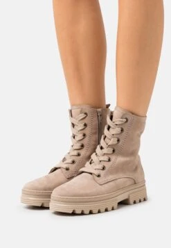 Gabor Comfort Enkellaarsjes Met Plateauzool - Beige