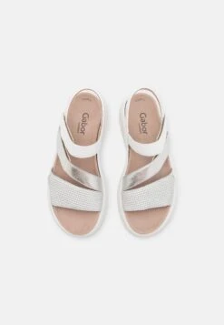 Gabor Comfort Sandalen Met Plateauzool - Silber/Weiss -Gabor Comfort dec4a0fa37bb4473bc6efc590b073ec7